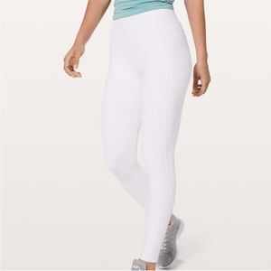 Lululemon White Fast & Free High-Rise Tight, Size 4